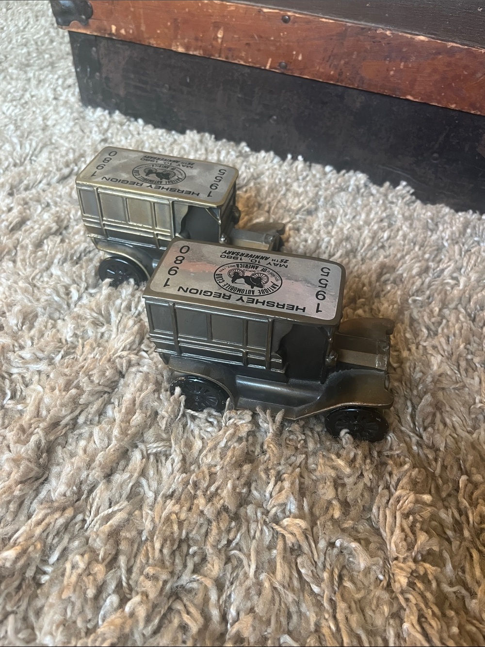 Vintage Toy Delivery Trucks - Metallic Gray
